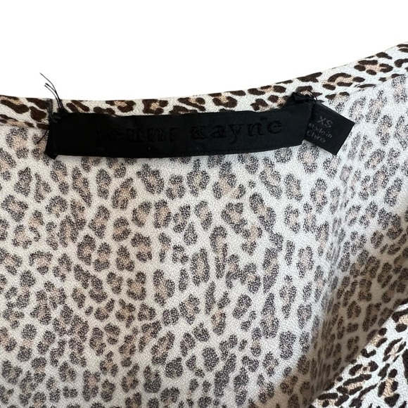 Jenni Kayne Leopard Slip Dress Cream Black XS Quiet Luxury Minimalist Neutral - Picture 3 of 5